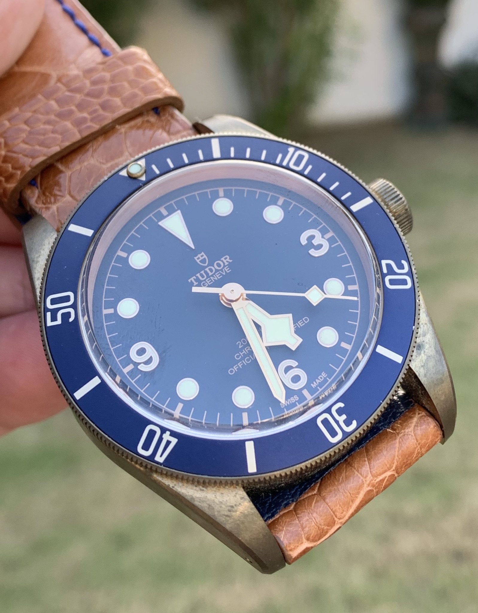 Tudor Black Bay Bronze Bucherer Blue